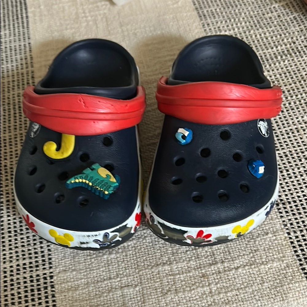 CROCS Blue and Red Water Shoes with Ventilation